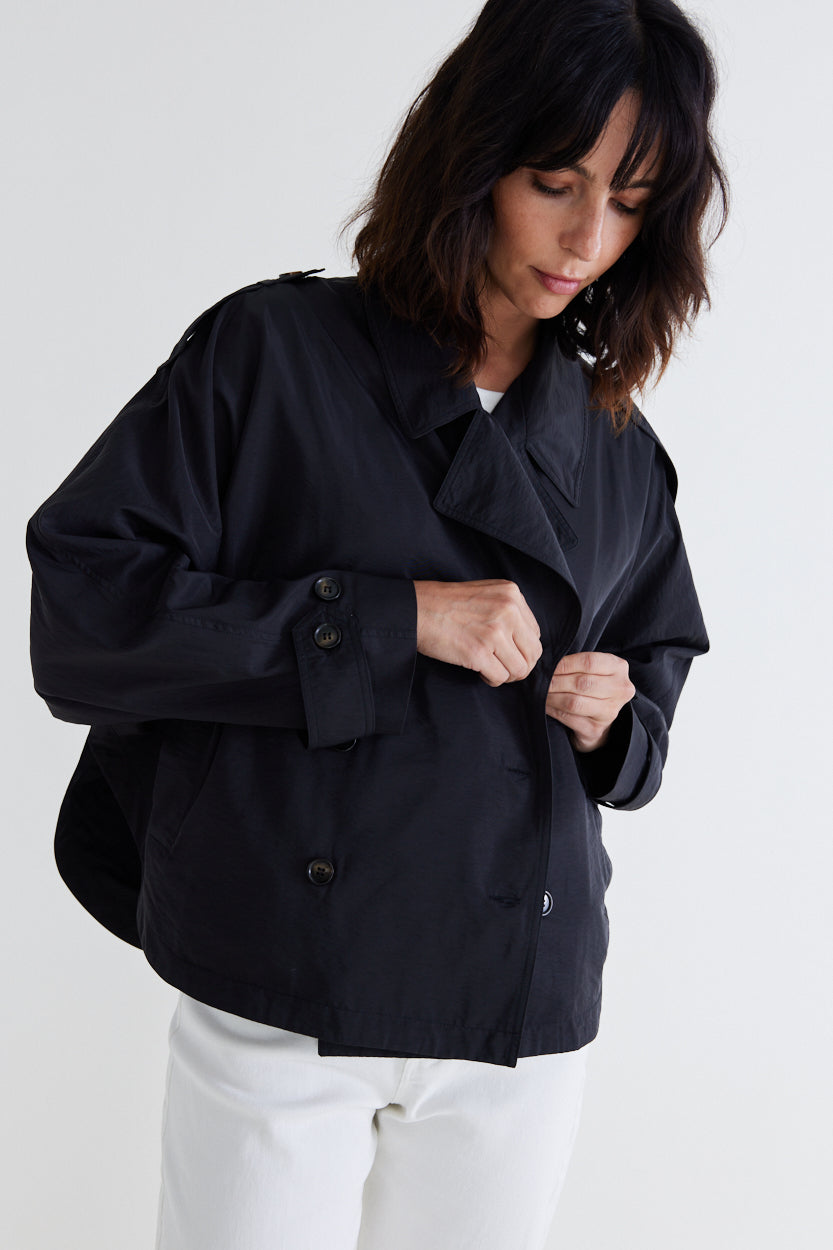 The Oversized Nylon Trench