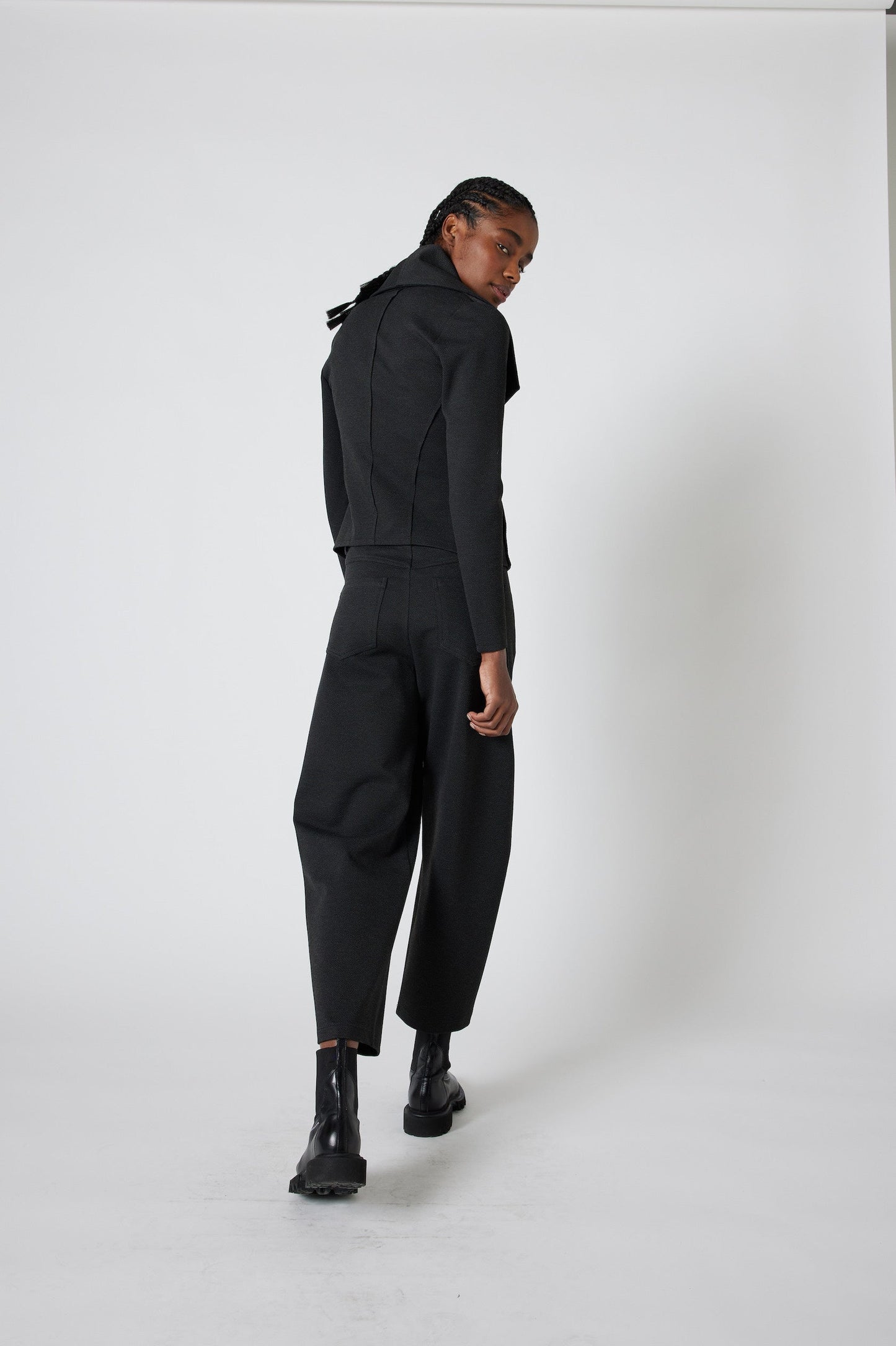 The Textured Visionary Barrel Leg Pants