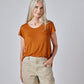 True Basic Scoop Neck Linen Top