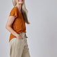True Basic Scoop Neck Linen Top