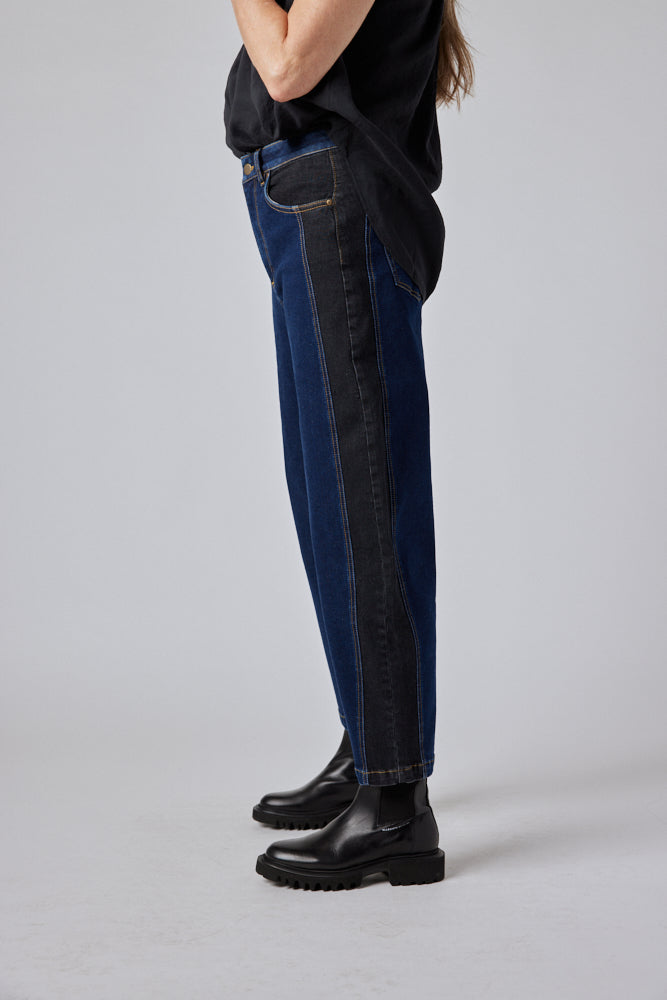 The Winning Combo Denim Barrel Leg Pant