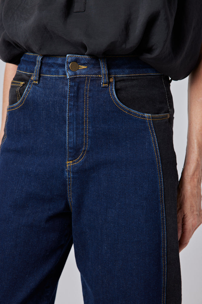 The Winning Combo Denim Barrel Leg Pant
