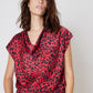 Washable Silk Cowl Neck Top