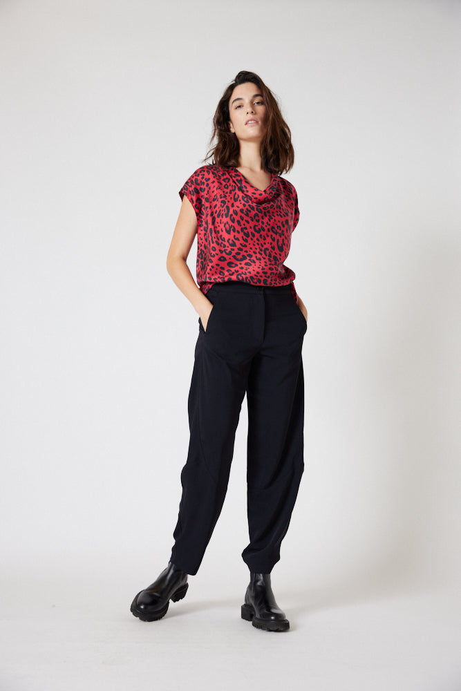 Washable Silk Cowl Neck Top