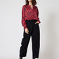 Leopard Silk Blouse