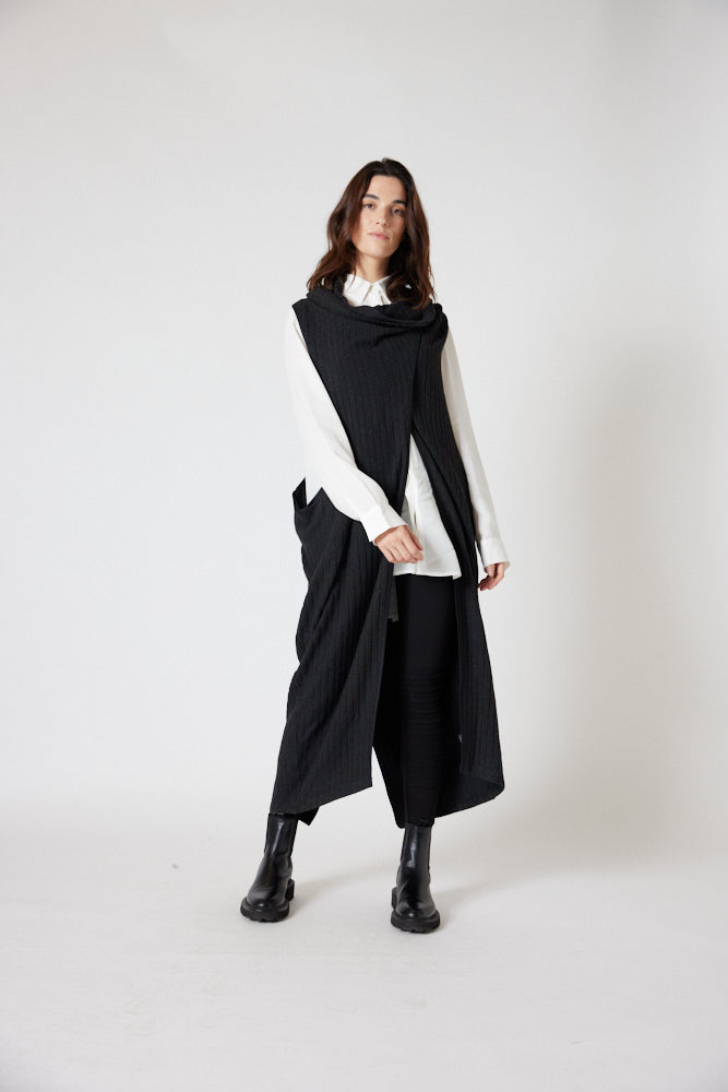 At Dusk Ribbed Long Vest