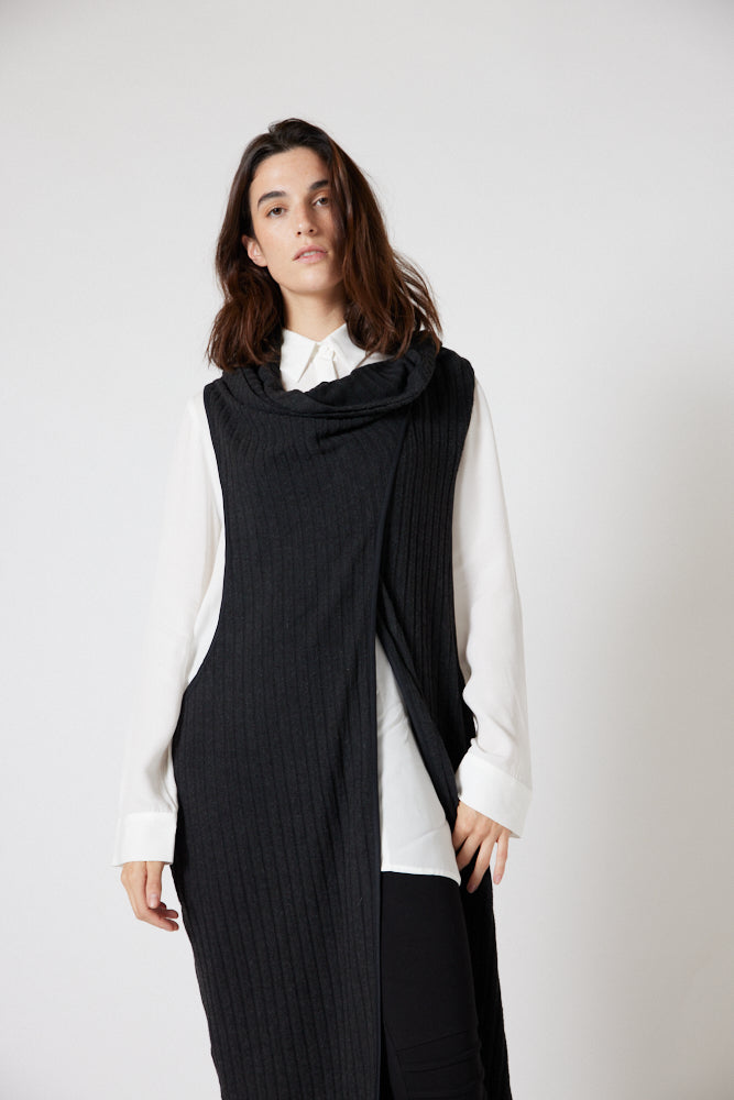 At Dusk Ribbed Long Vest