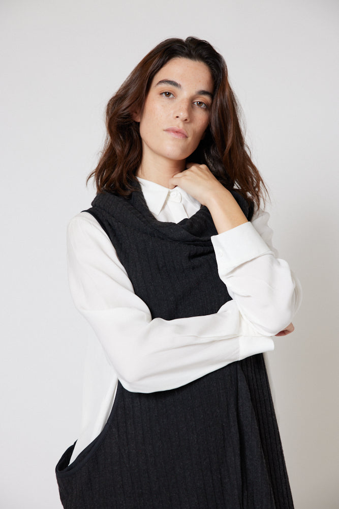 At Dusk Ribbed Long Vest