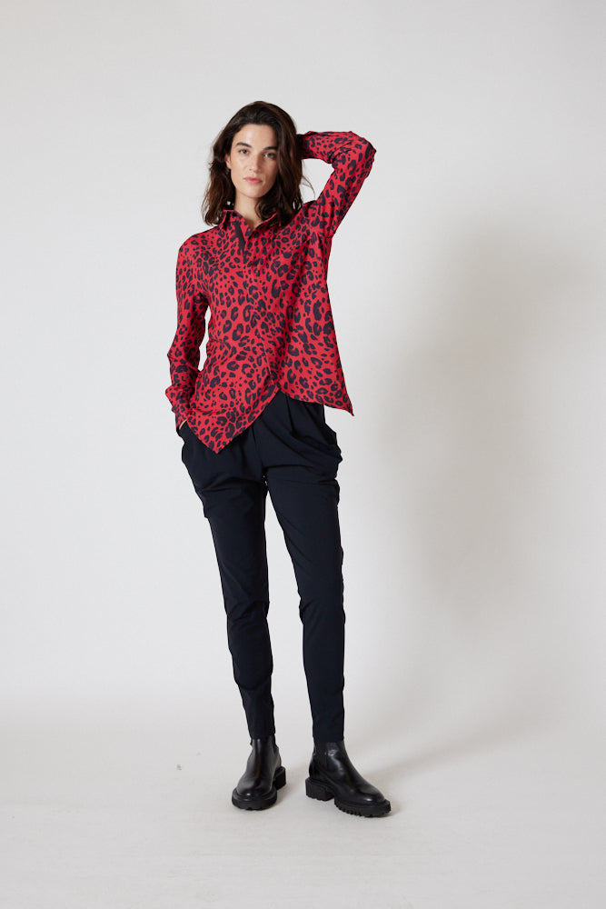 Panthera Handkerchief with a Zipper Blouse