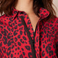 Panthera Handkerchief with a Zipper Blouse