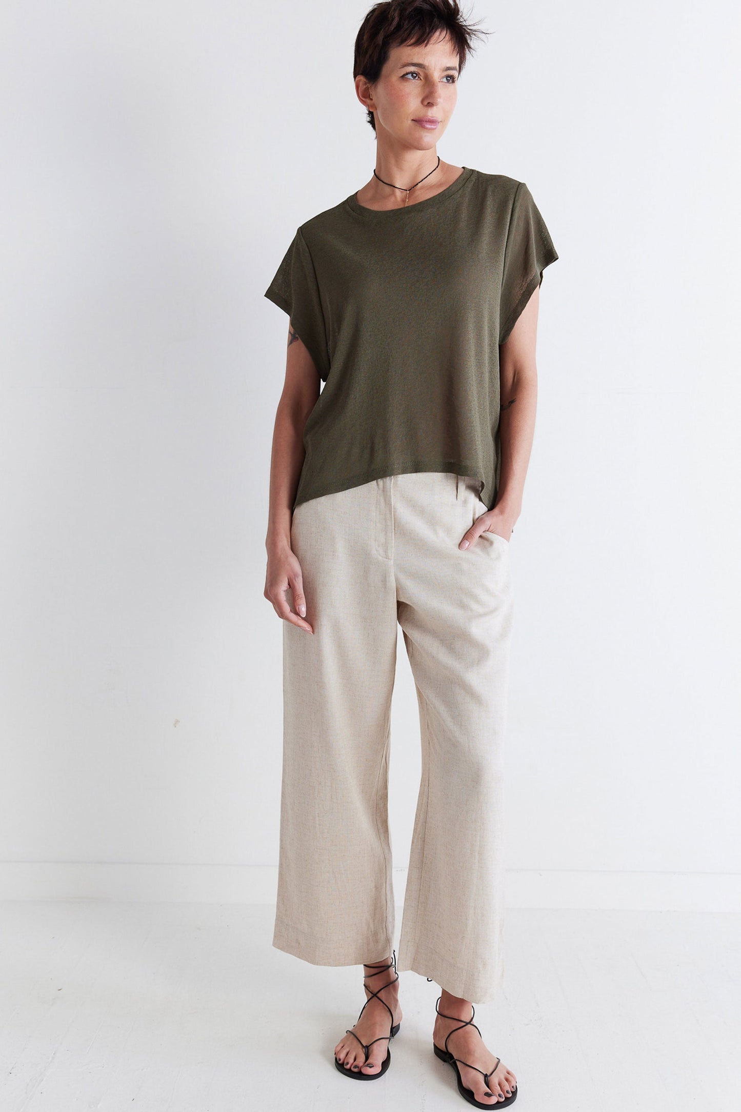 Sheer Knit Oversize Tee