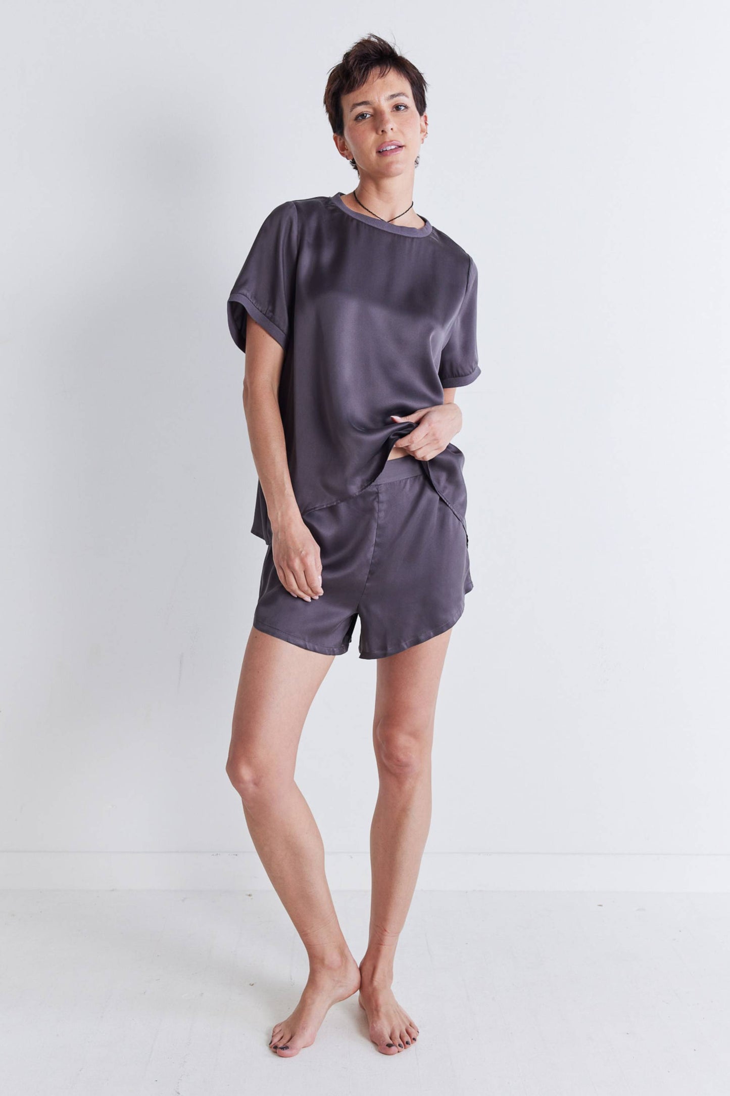 The Washable Silk Short Lounge Set