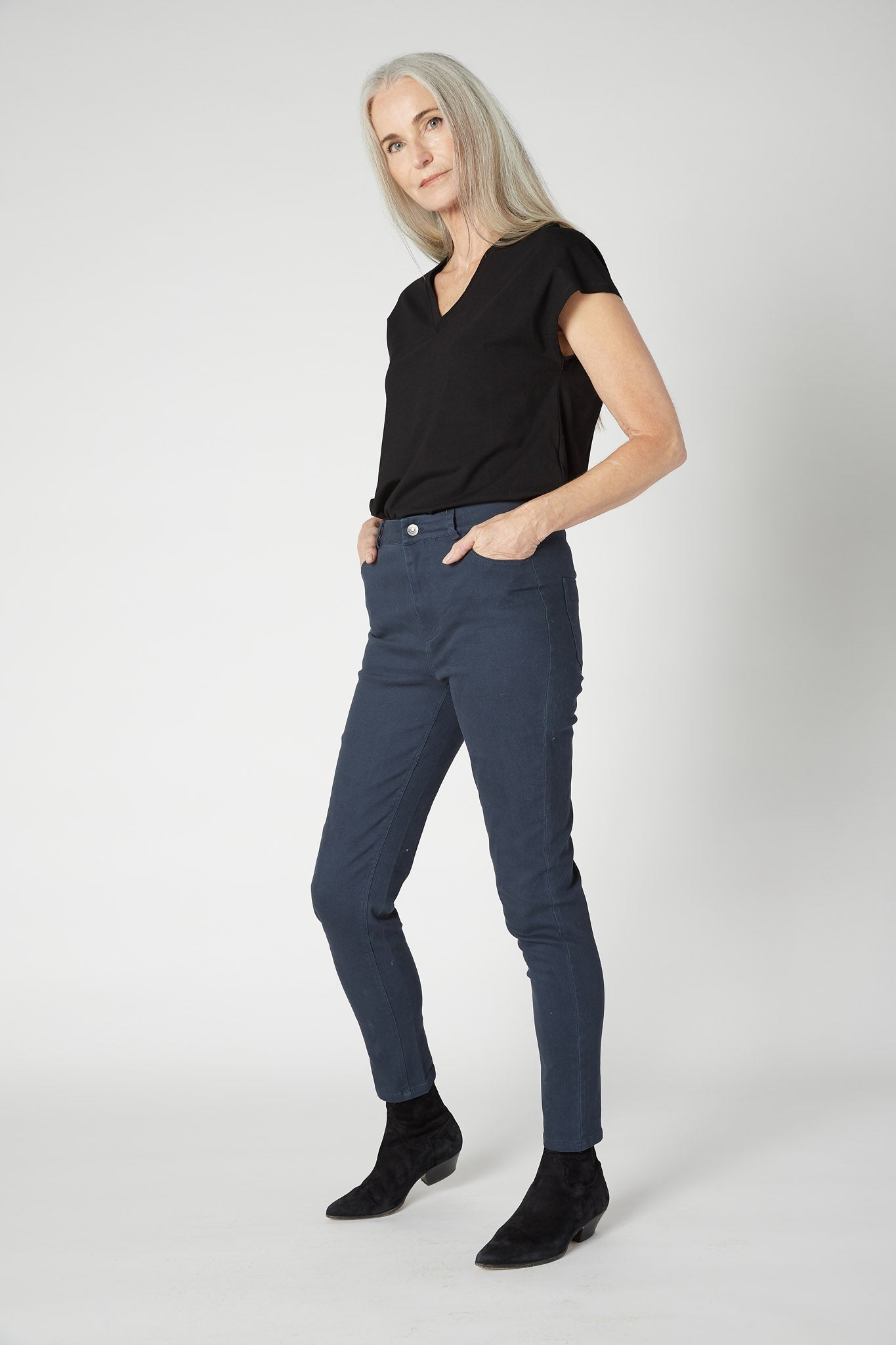 The Iconic Fitted Denim Pants