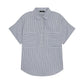Walk the Line Short Sleeve Poplin Top