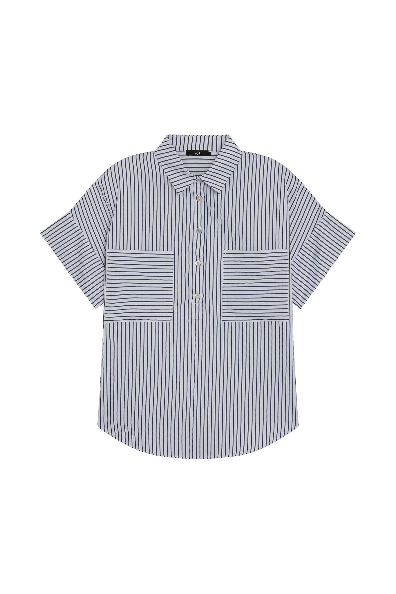 Walk the Line Short Sleeve Poplin Top