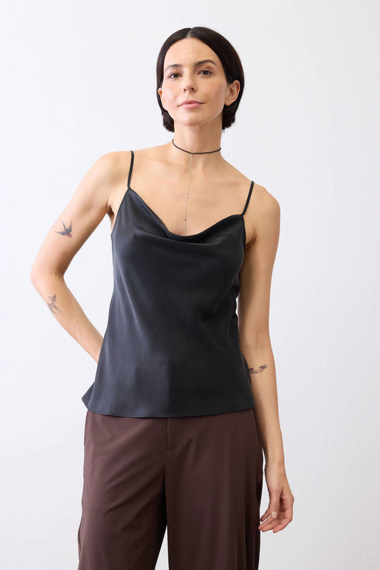 Washable Silk Cowl Neck Cami