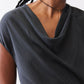Washable Silk Cowl ﻿Neck Top
