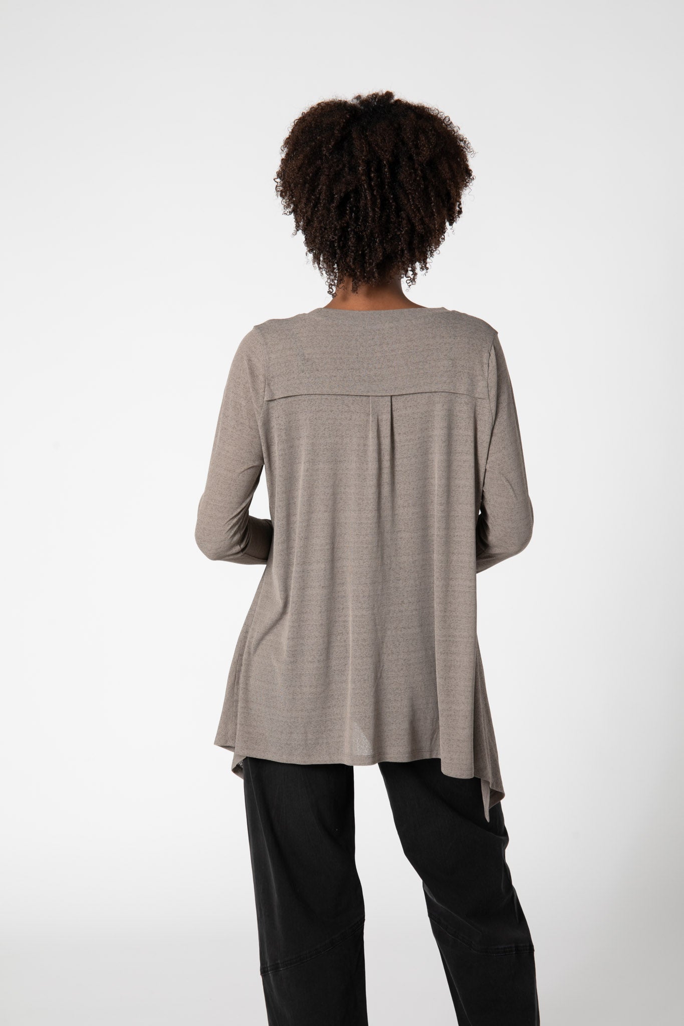 Sheer Knit High Low Top