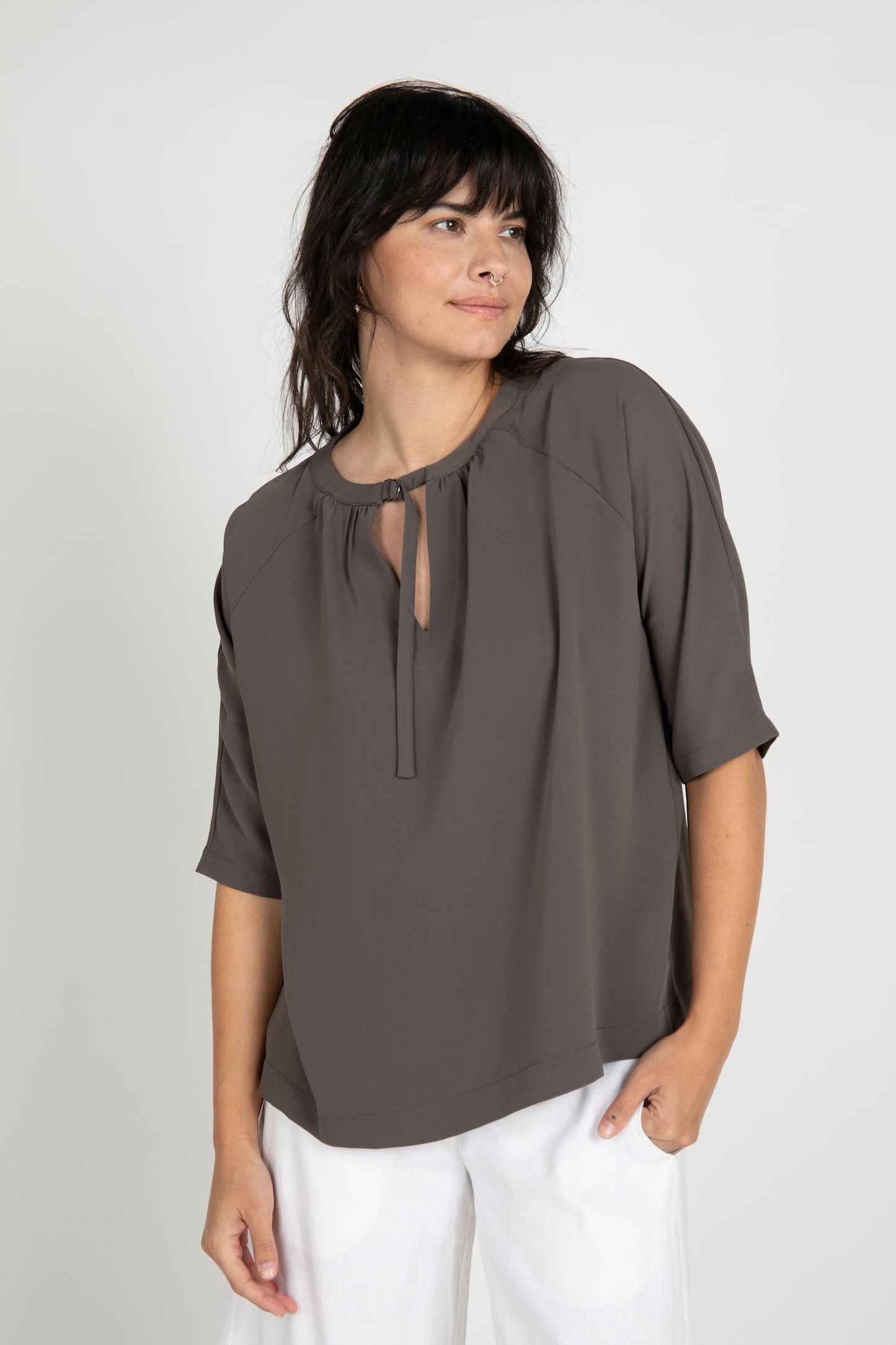 Dark Sage Alani 3/4 Sleeve Top