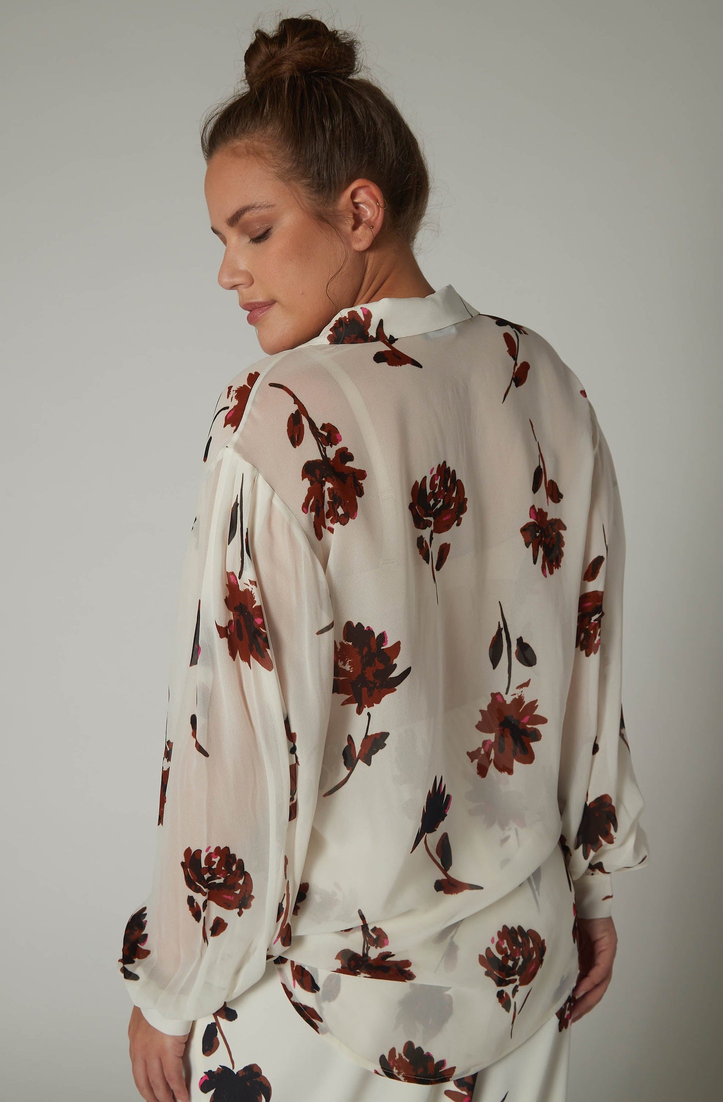 The Classic Chiffon Wide Sleeve Blouse
