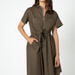 Not Too Feminine Poplin Zip Up Dress