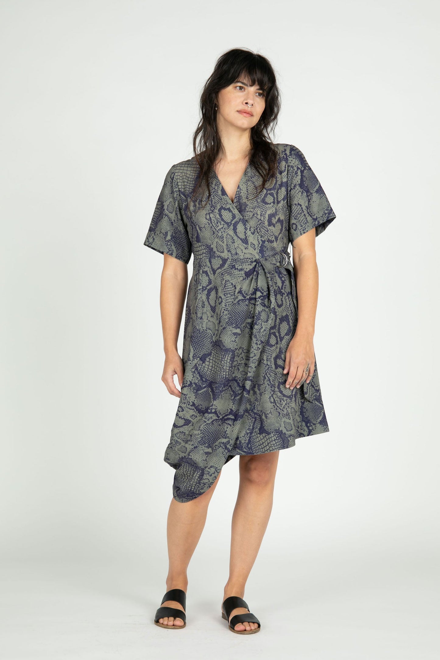 Snake Brett Wrap Dress