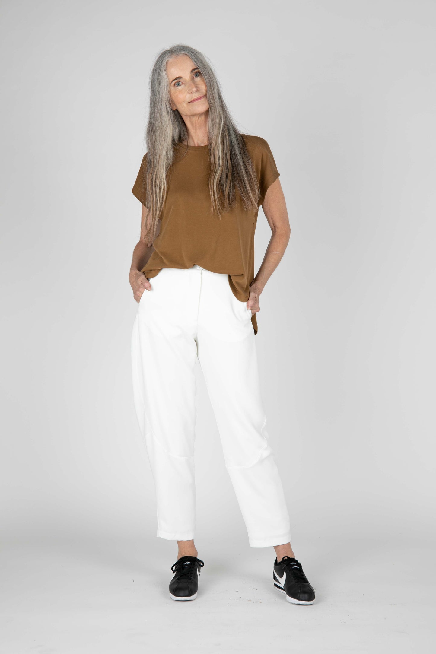 White Quartz Wide Leg Pants