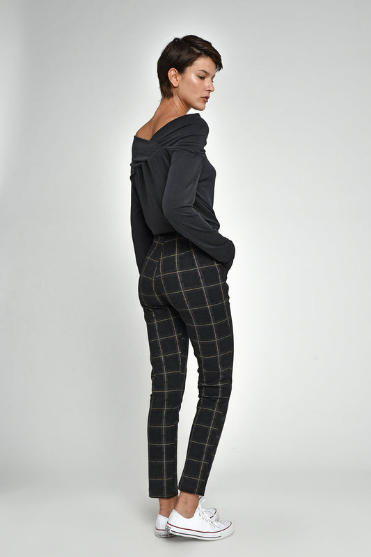 Plaid Isolde Straight Leg Pants