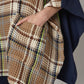 Touch of Neon Plaid Poncho