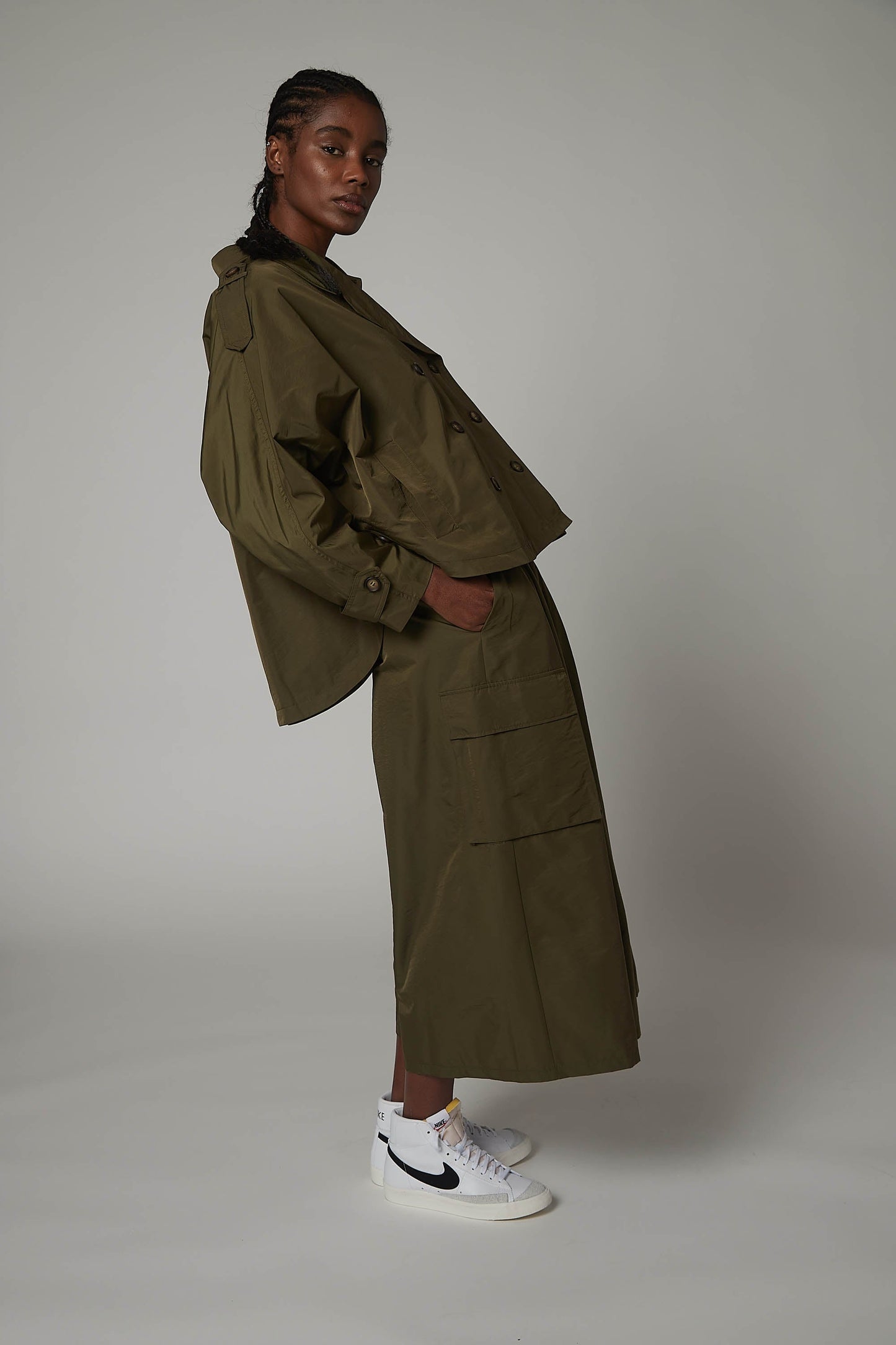 The Oversized Nylon Trench