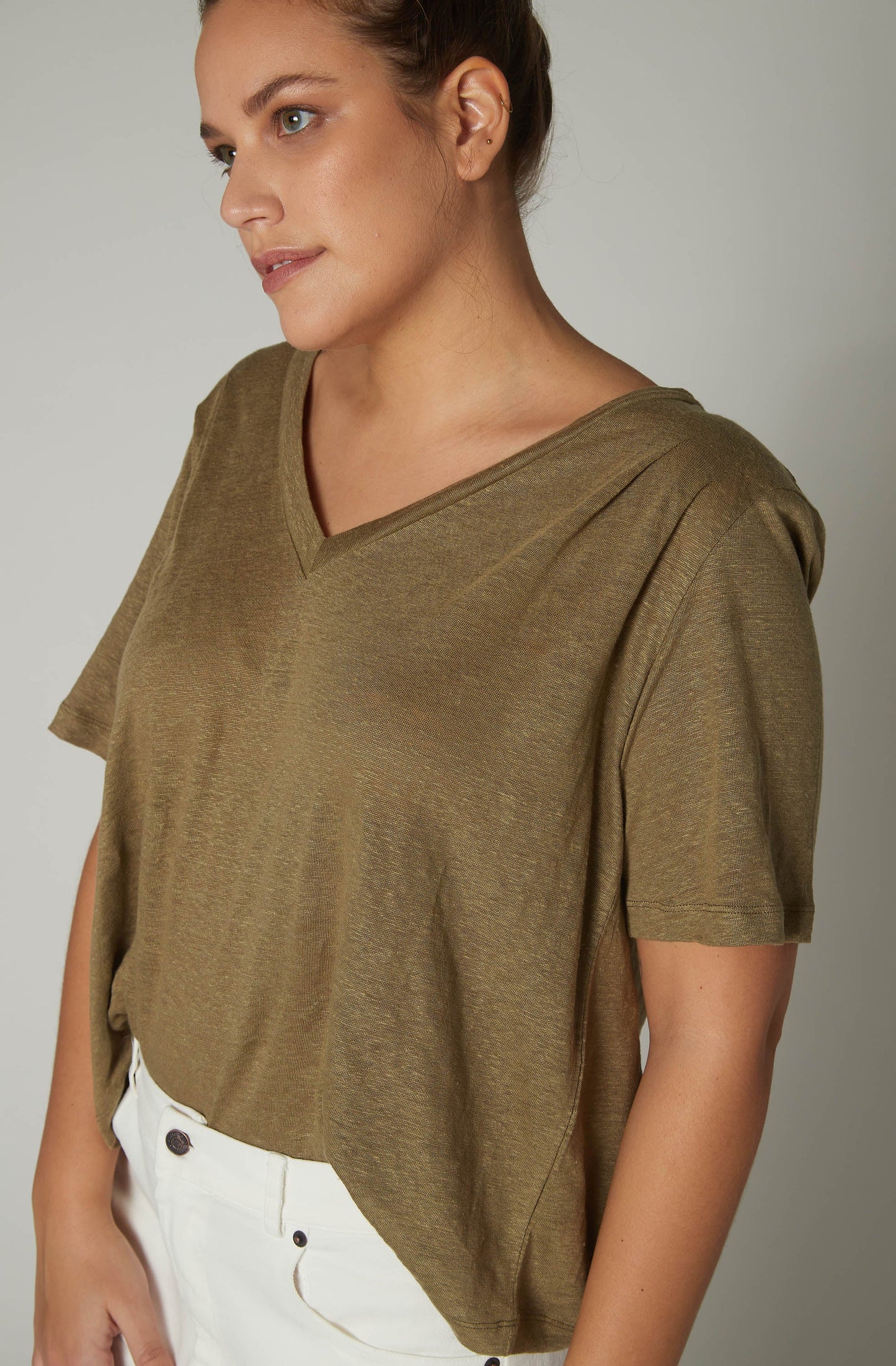All in the Details Linen Half Sleeve Top