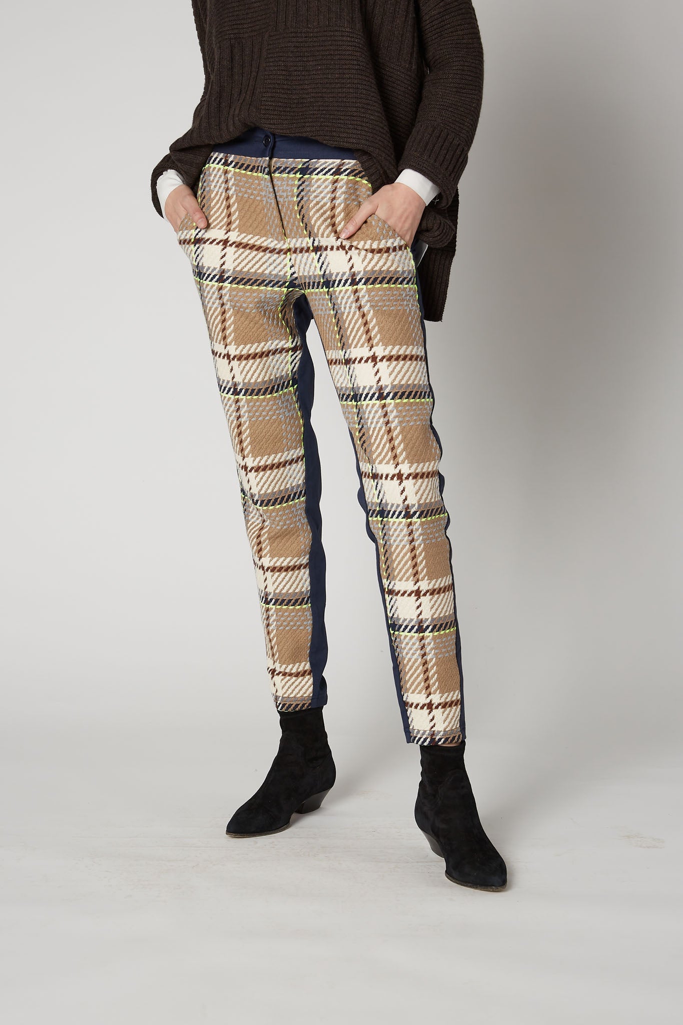 Touch of Neon Plaid Pants