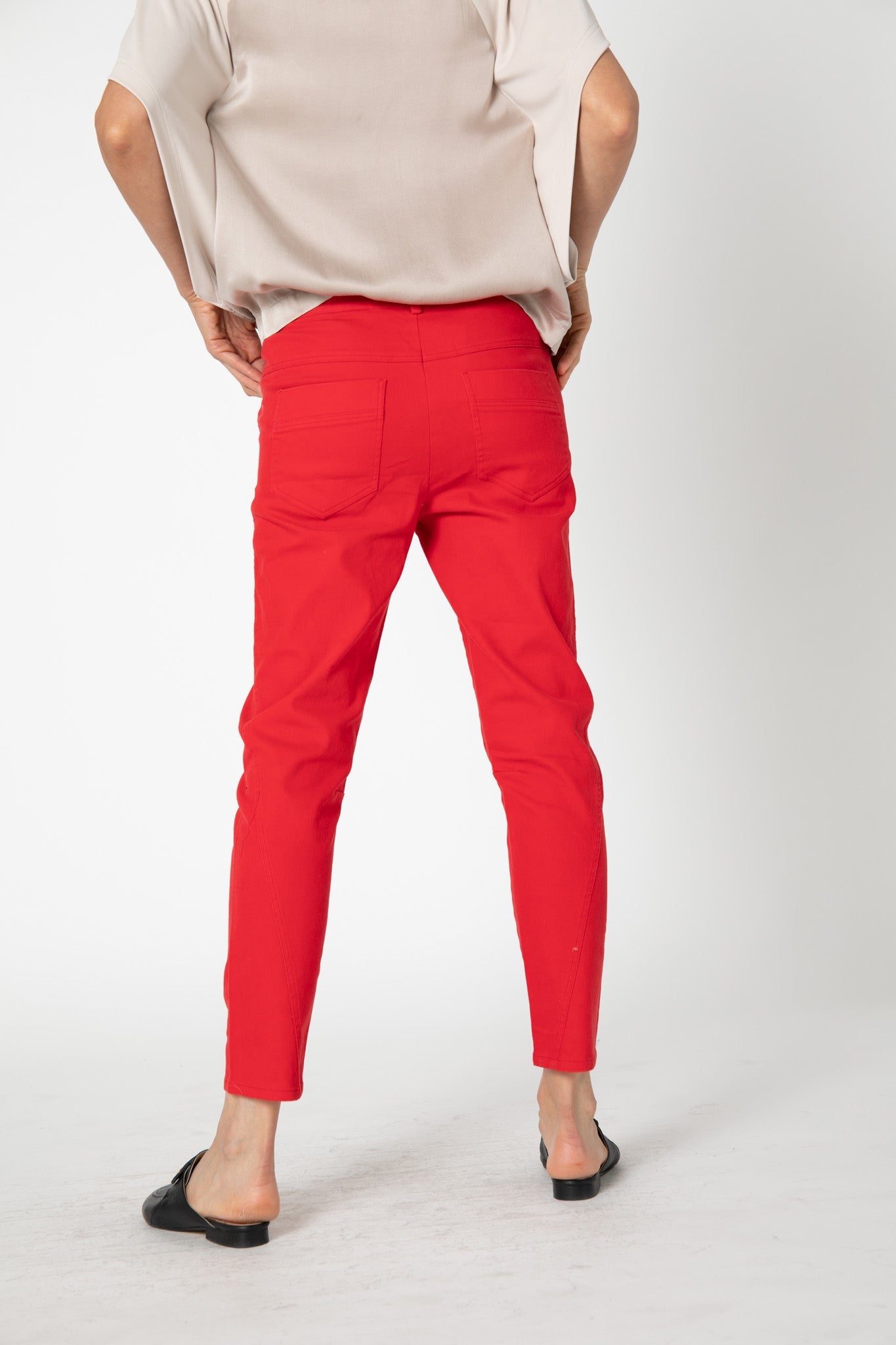 On The Edge Washed Red Pants