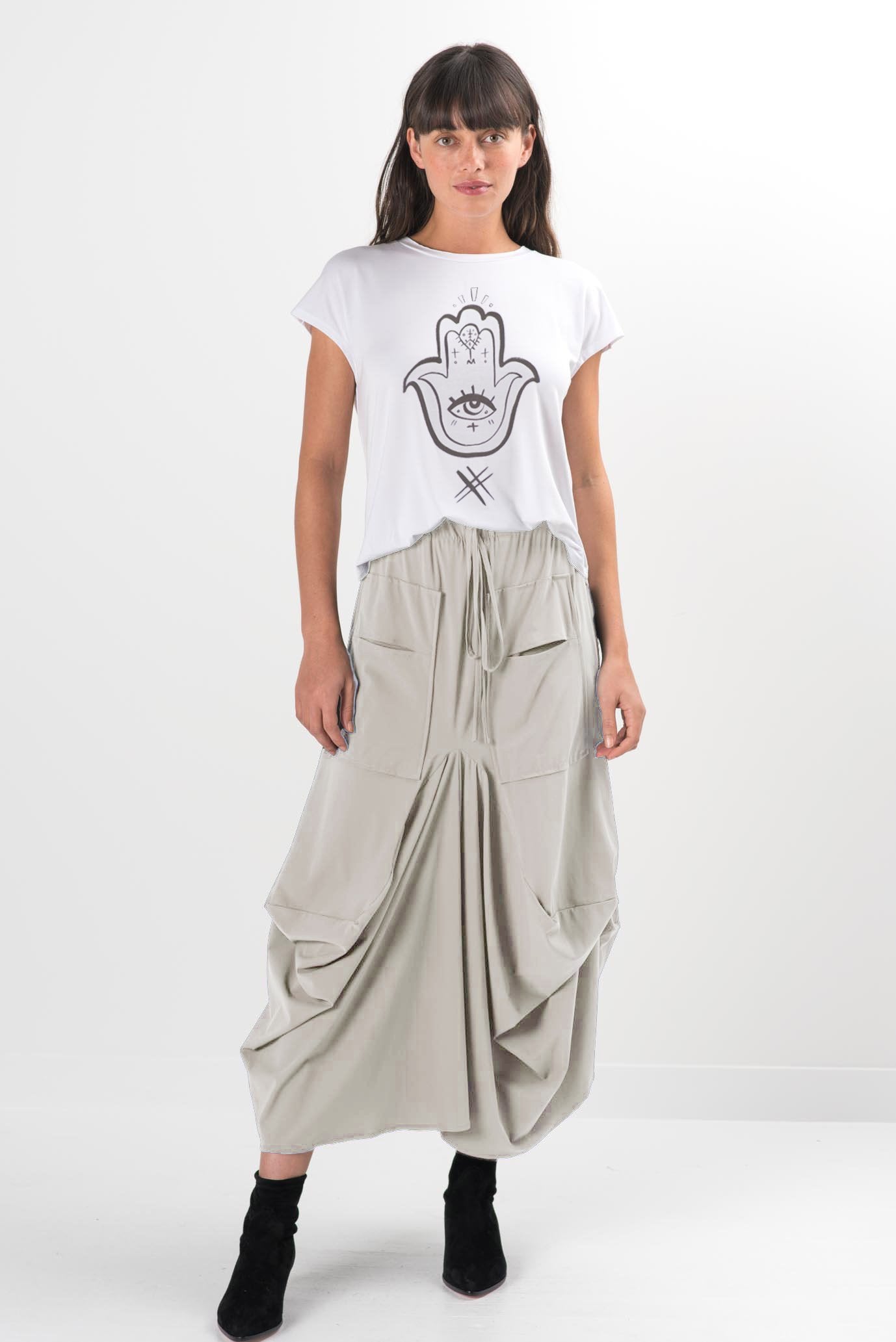 Aviv Drape Maxi Skirt