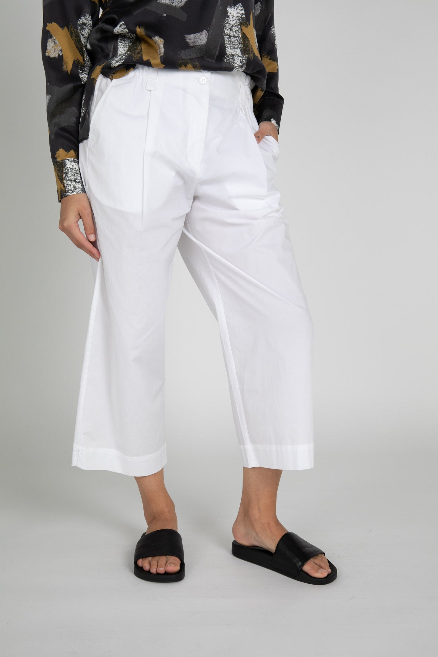 Tony Poplin Wide Leg Pants