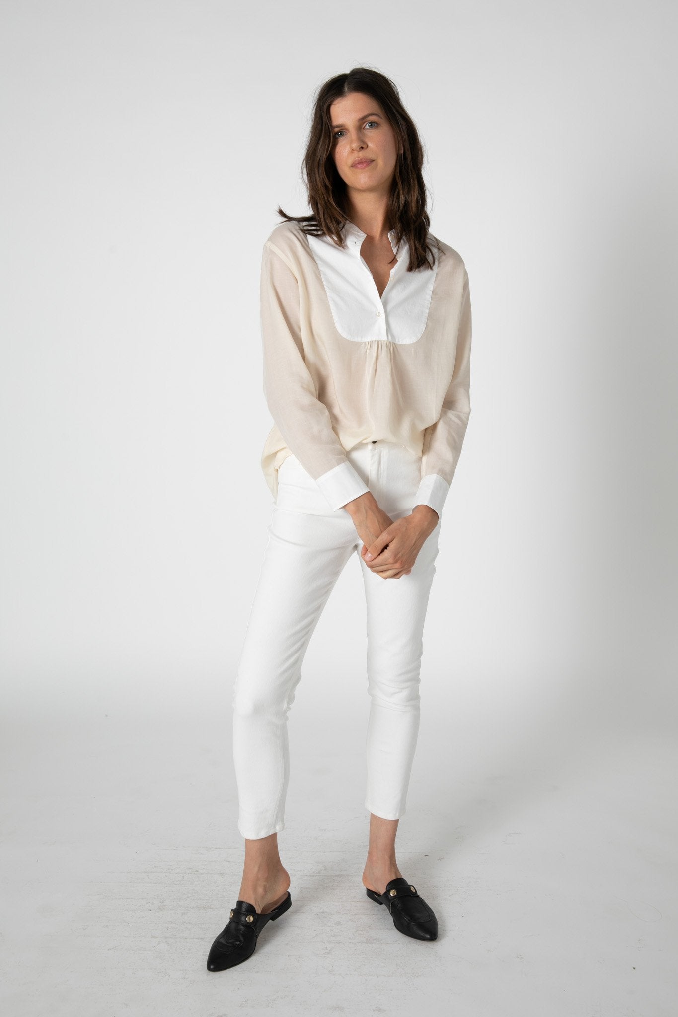 Vintage White Fitted Lilly Jeans