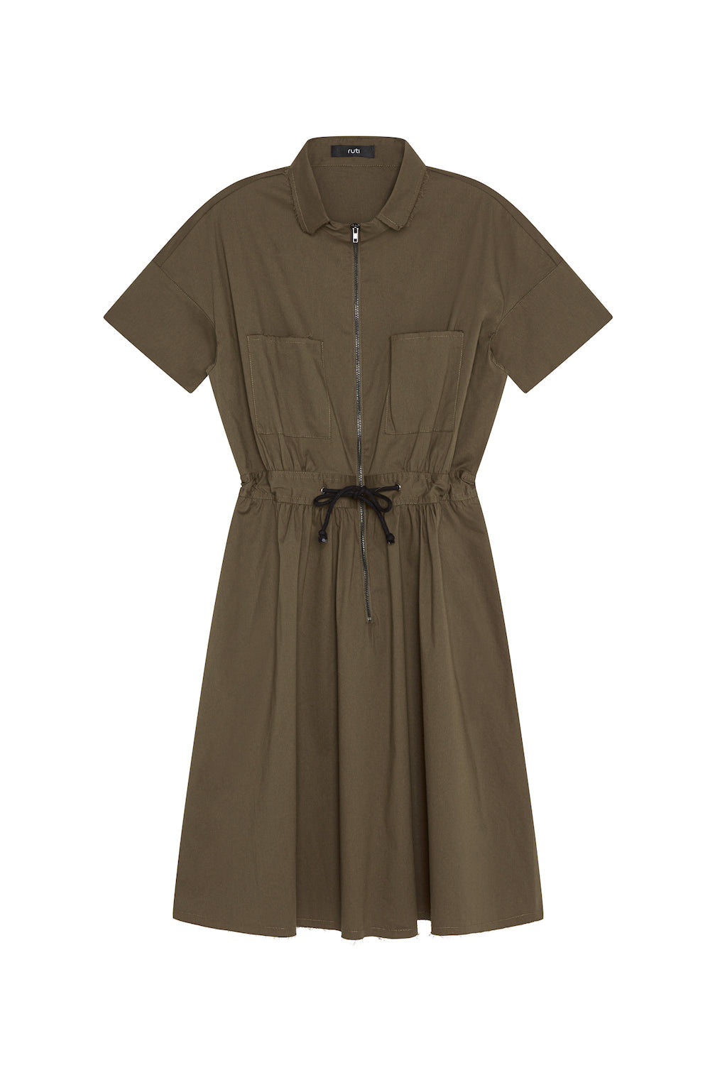 Not Too Feminine Poplin Zip Up Dress