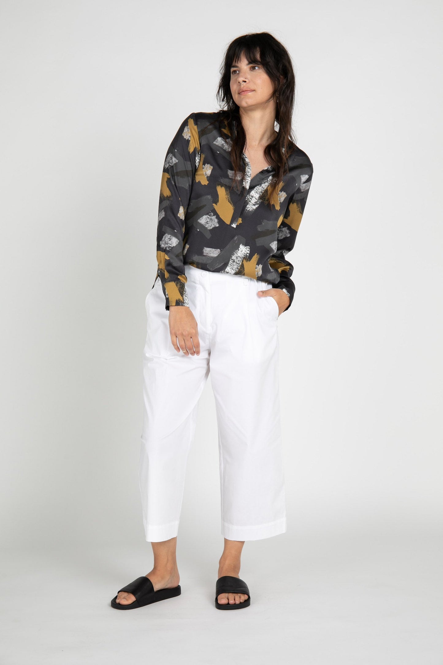 Tony Poplin Wide Leg Pants