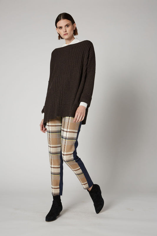 Oversized Mixed Knit Sweater