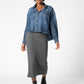 Not Too Cropped Light Denim Top