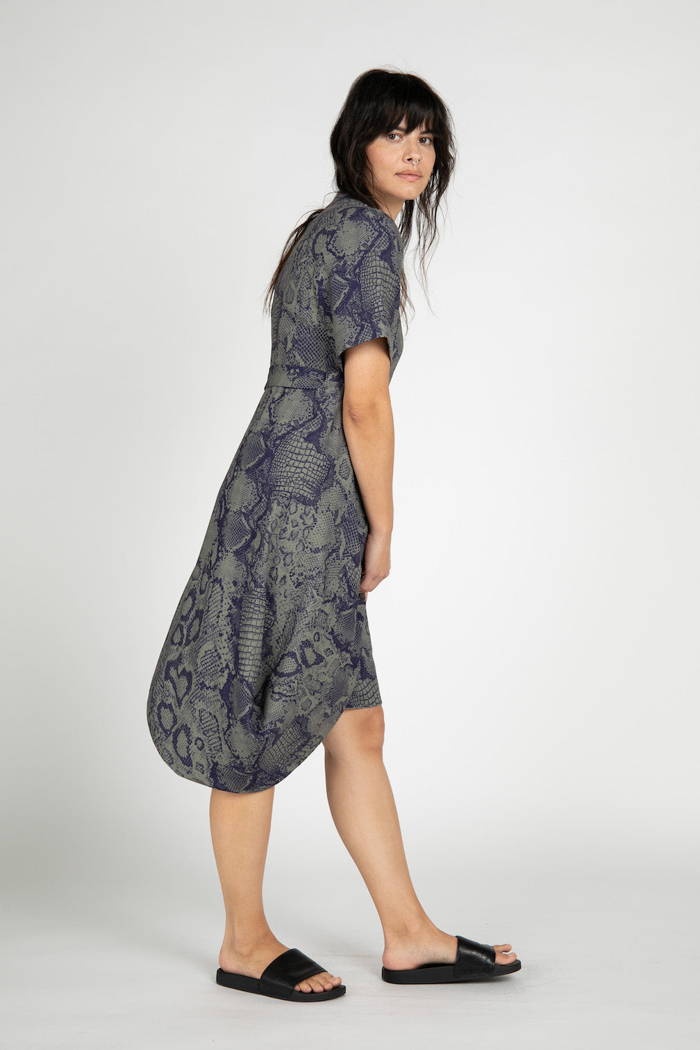 Snake Brett Wrap Dress