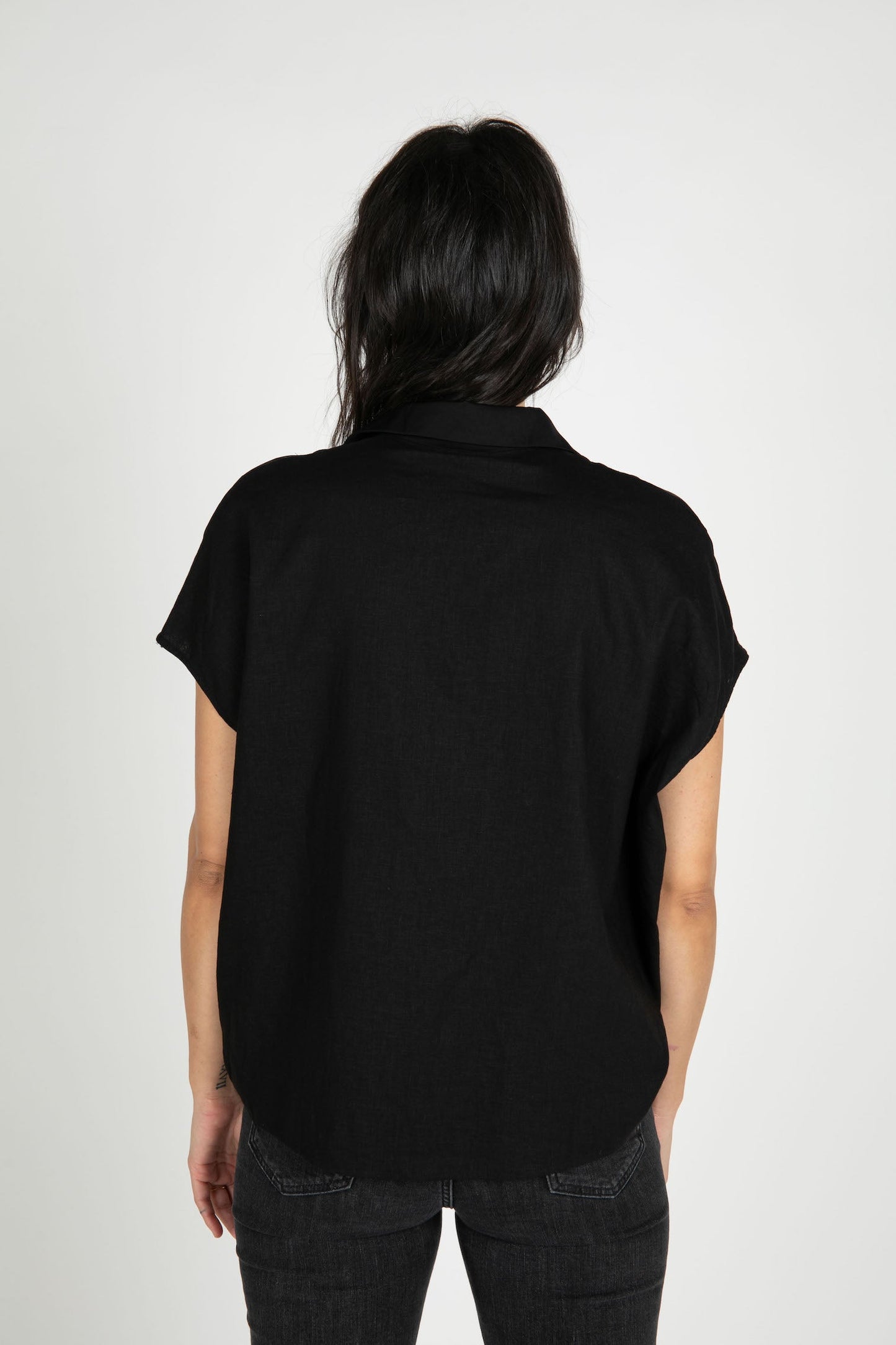 Brody Linen Colorblocked Top