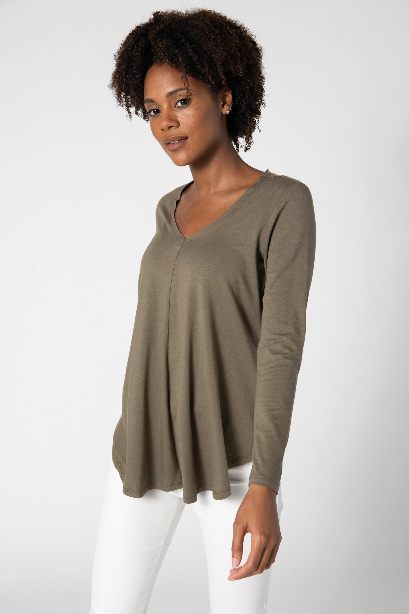 Bamboo V Neck Top