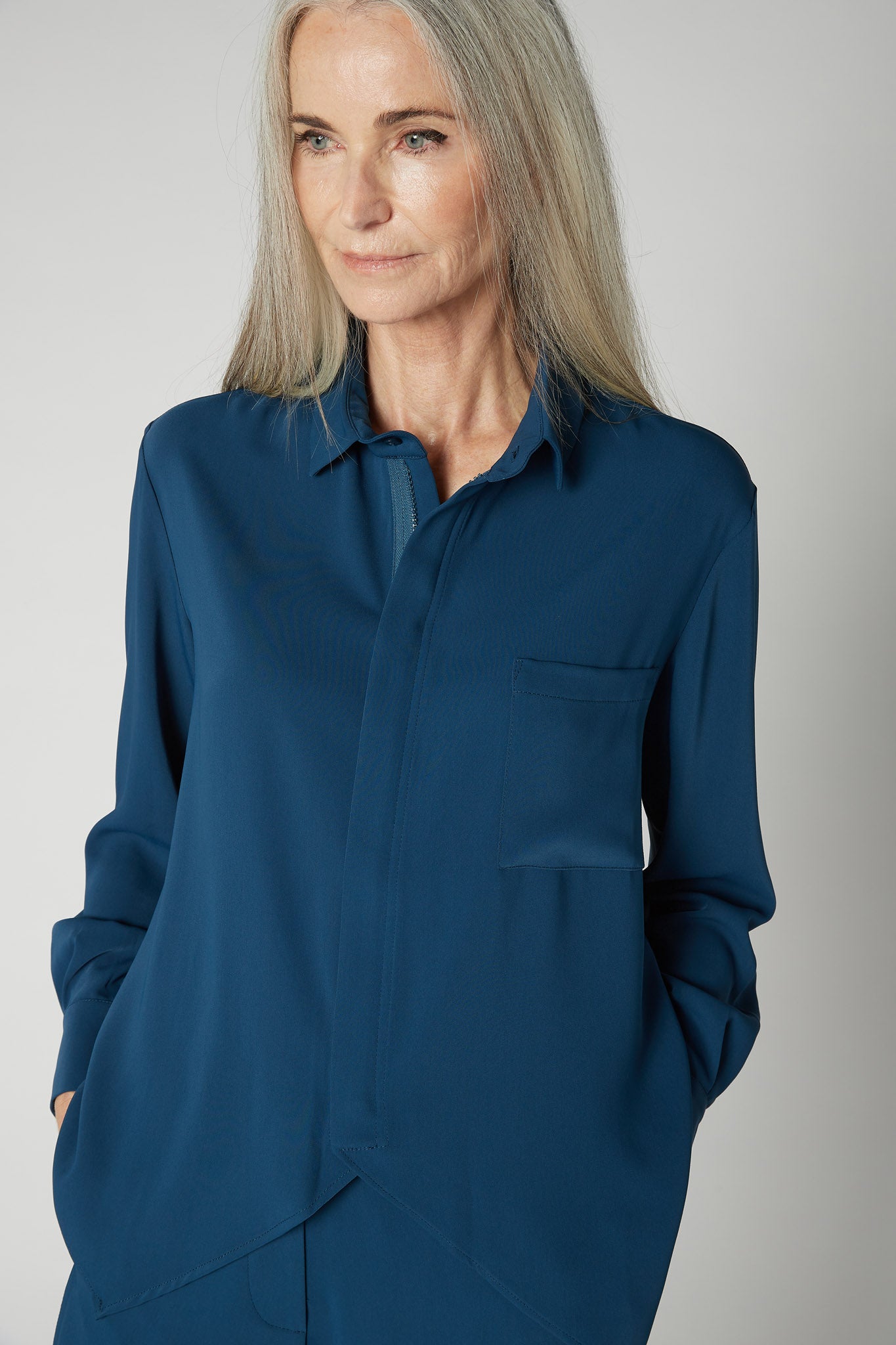 Handkerchief With a Zipper Blouse