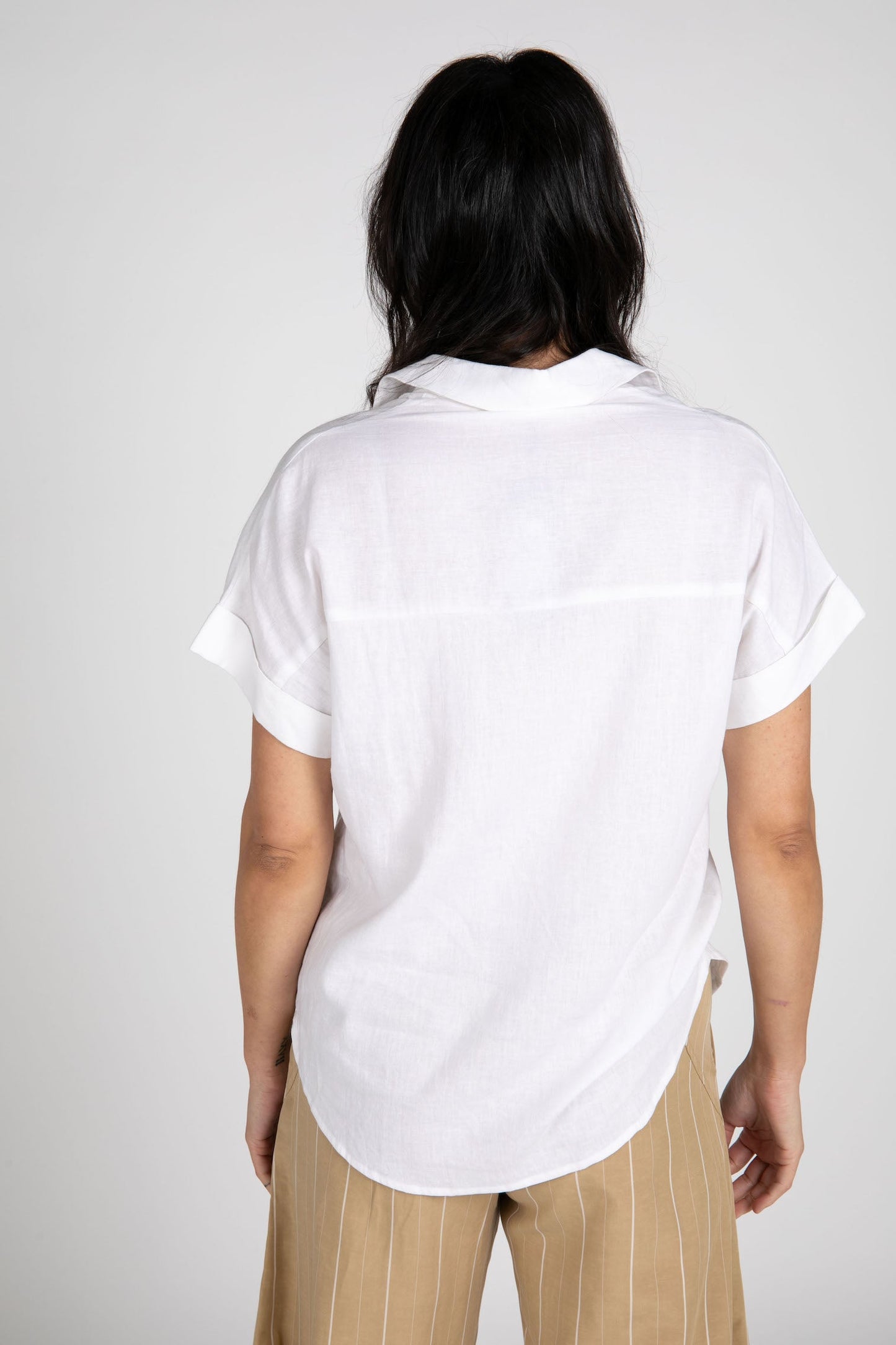 Everett Linen Short Sleeve Top