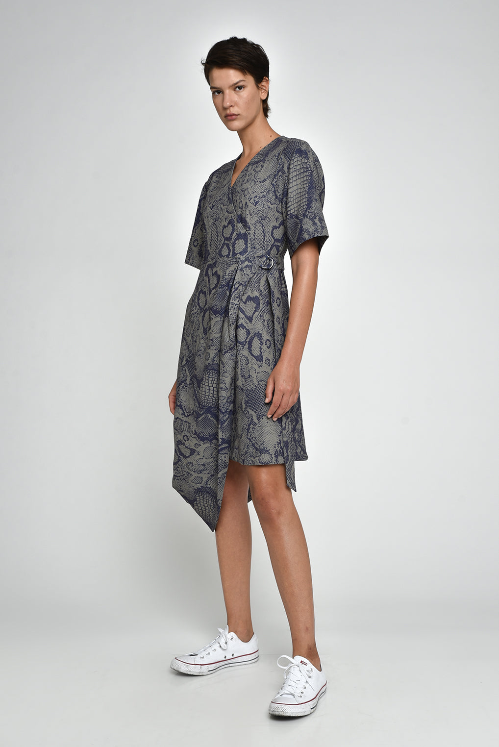 Snake Brett Wrap Dress
