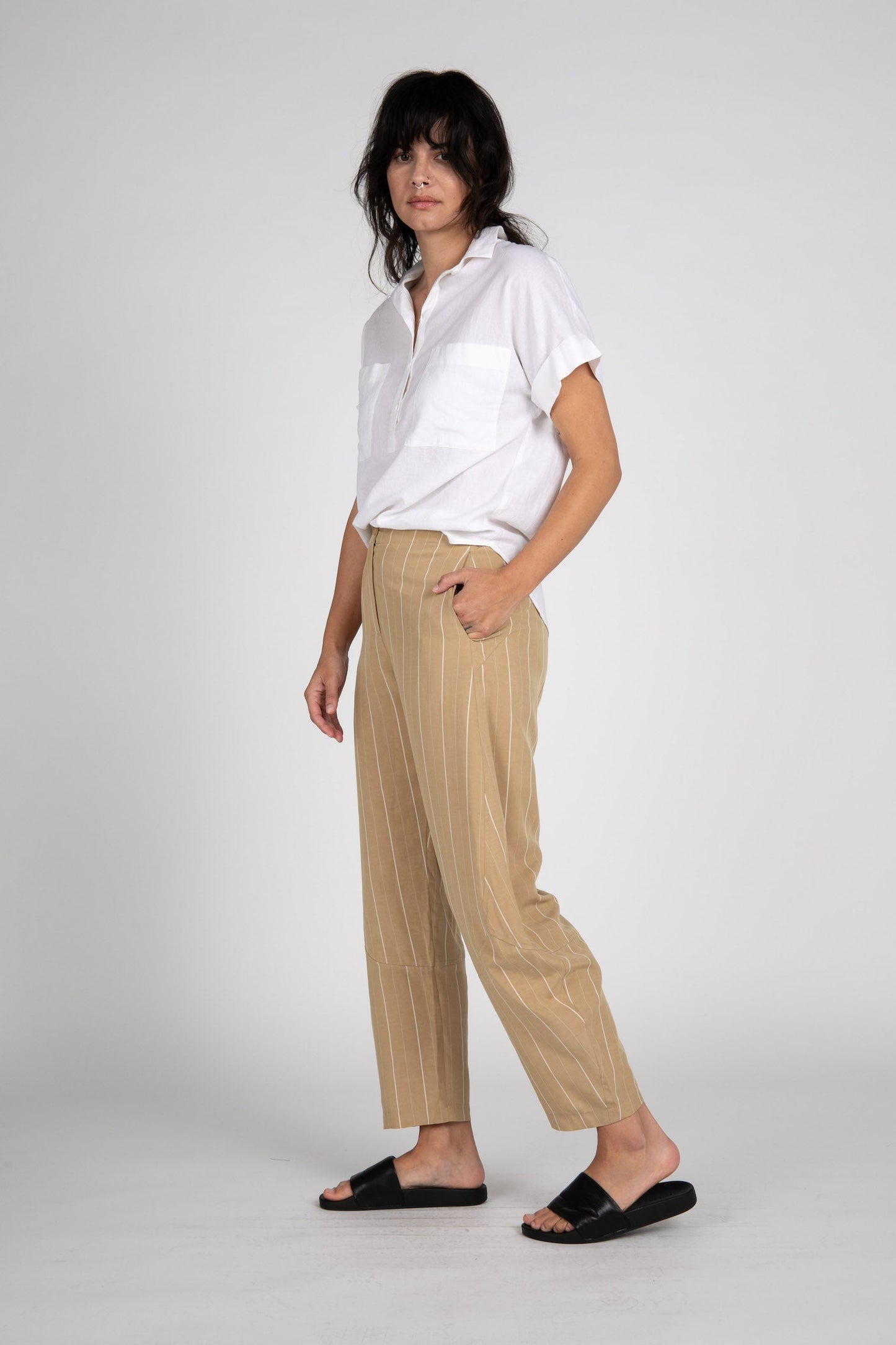 Everett Linen Short Sleeve Top