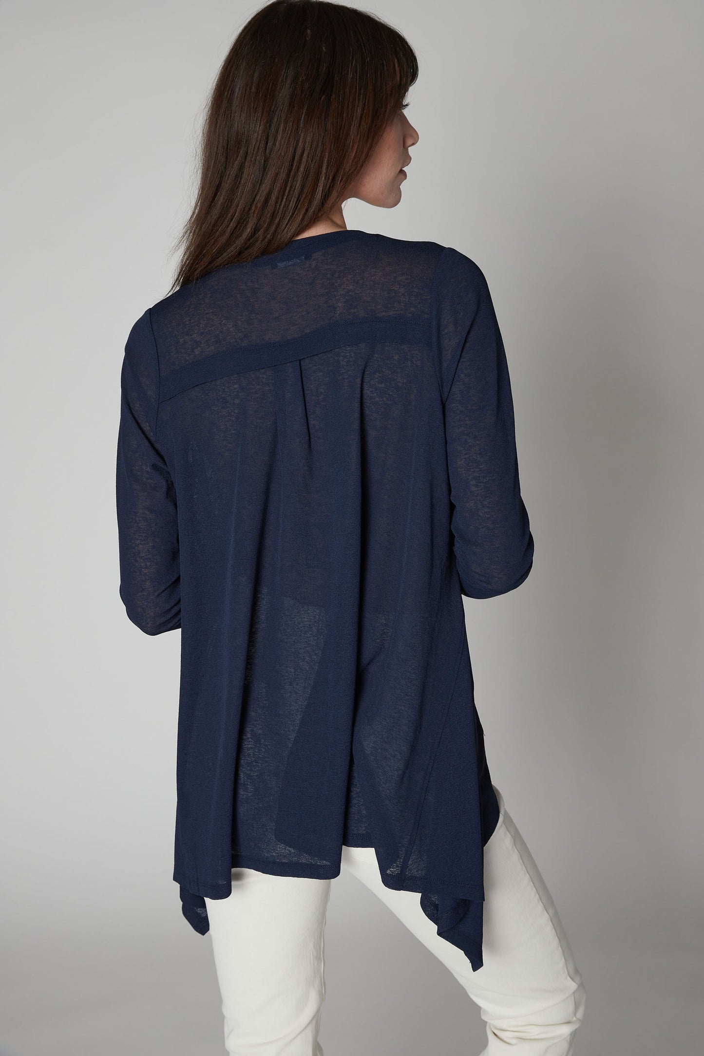 Sheer Knit High Low Top