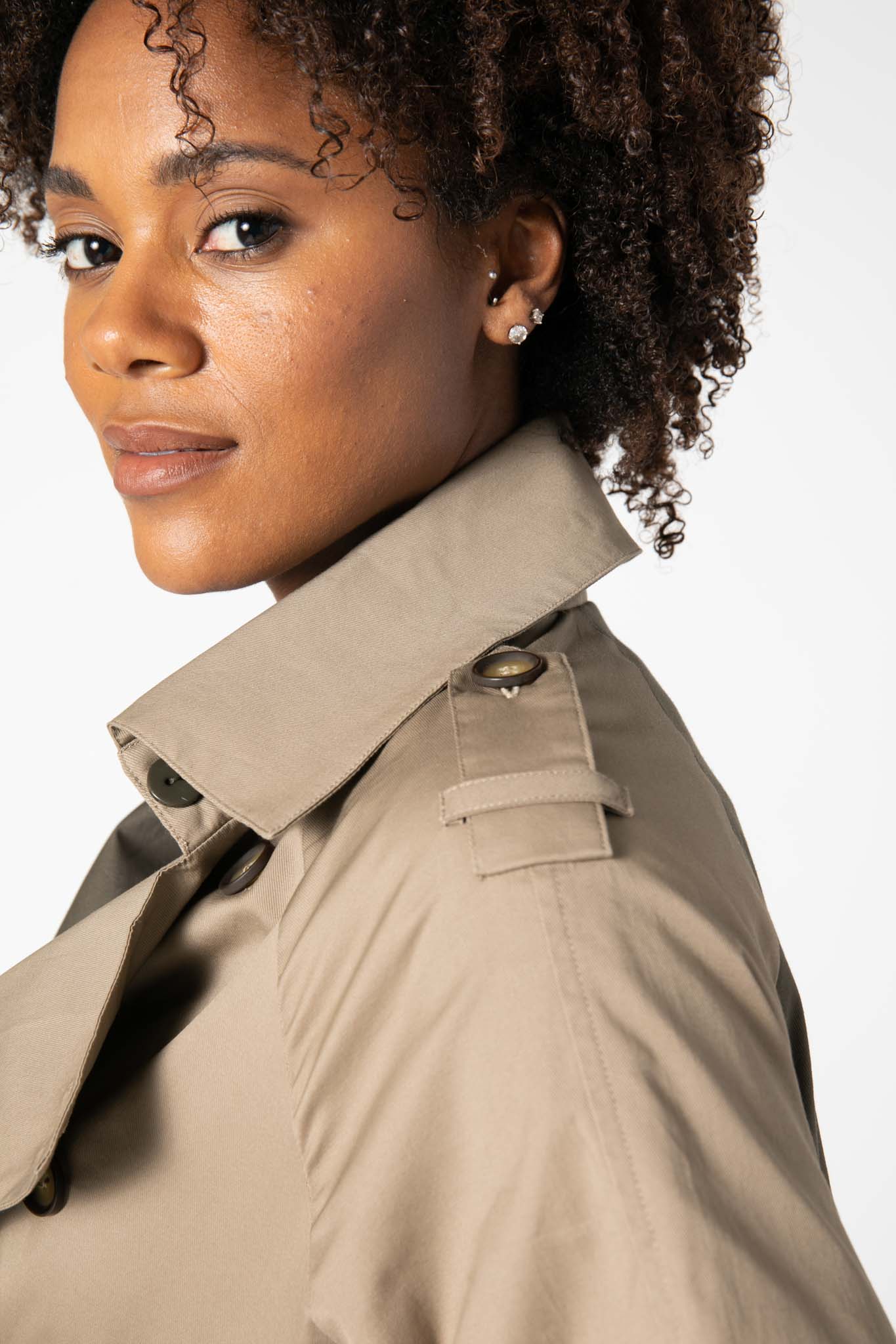 Twill Combo Trench Coat
