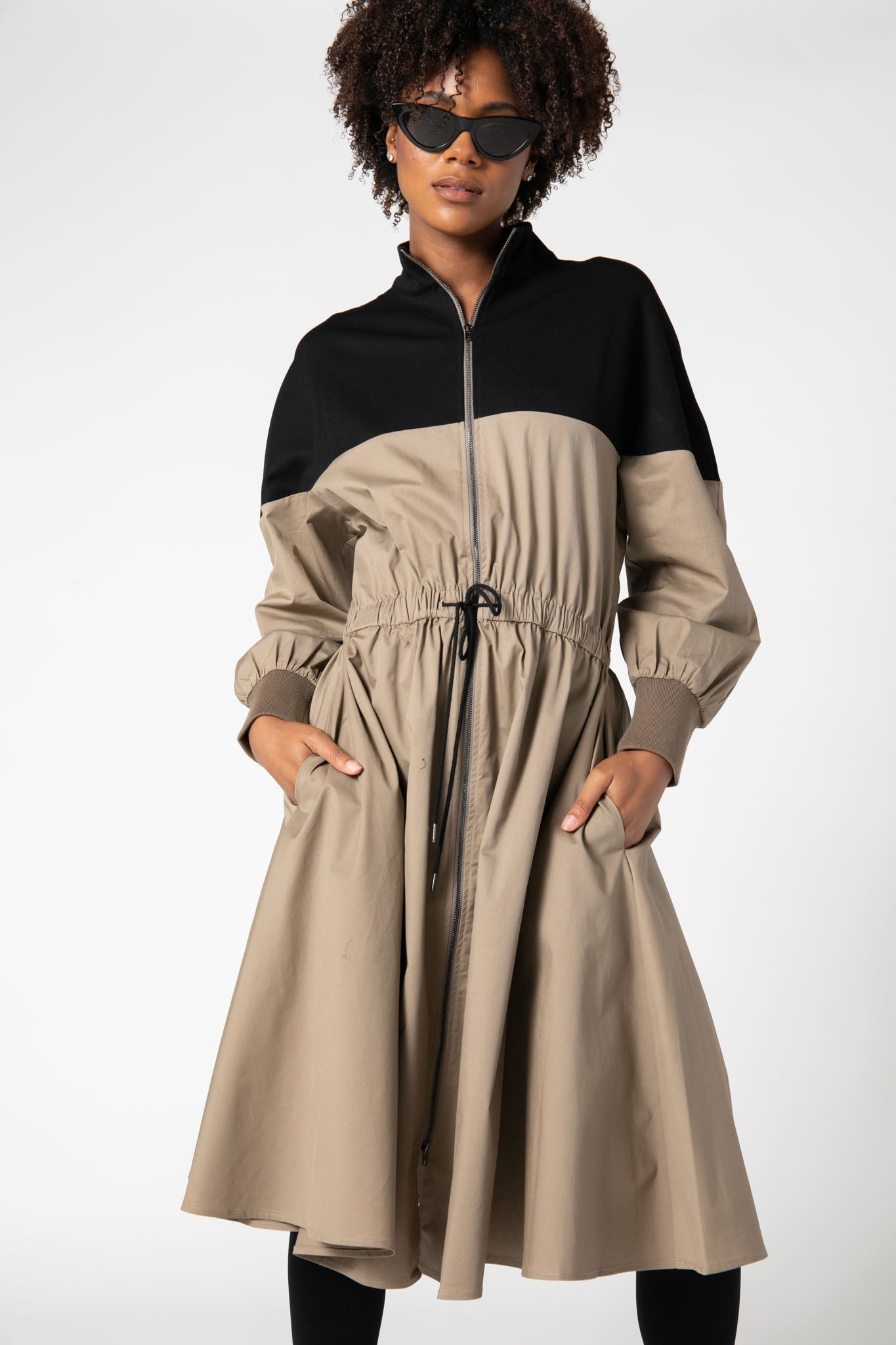 More Than a Zip Twill Dress